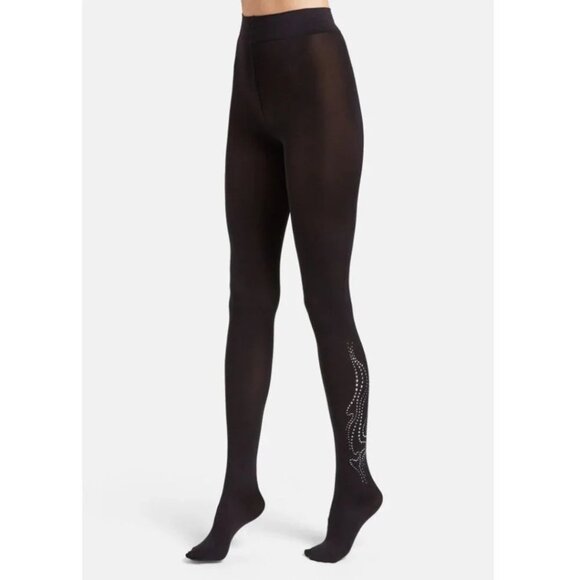 NWT Wolford Minerva Tights 66 Den! With 500 Studs Size S - Picture 2 of 4